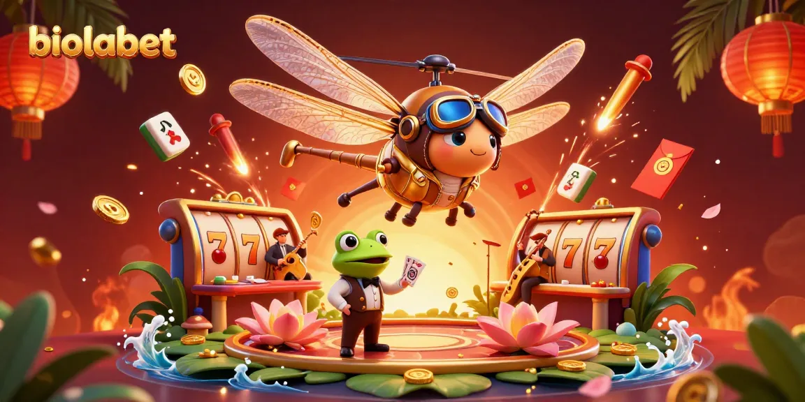 Experience the excitement of biolabet casino with vibrant characters and slot reels.