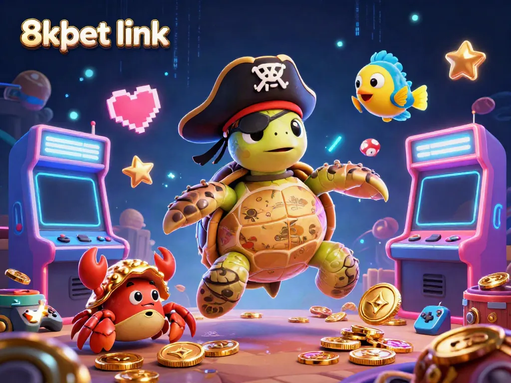 Engage with the exciting world of online gambling via the vibrant scene representing 8xbet link, featuring colorful game elements.