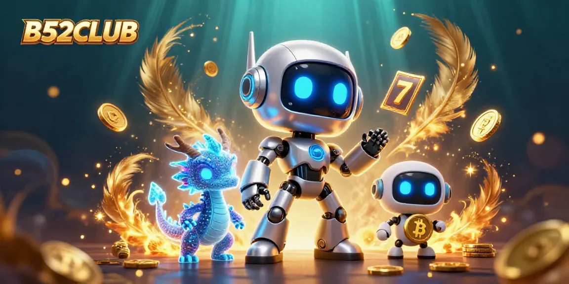 Win big with B52CLUB in this immersive casino-themed 3D digital illustration.