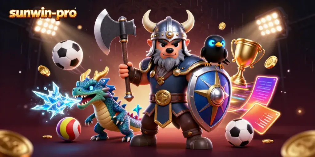Engage in exhilarating sports betting action at sunwin-pro with thrilling characters and dynamic elements.