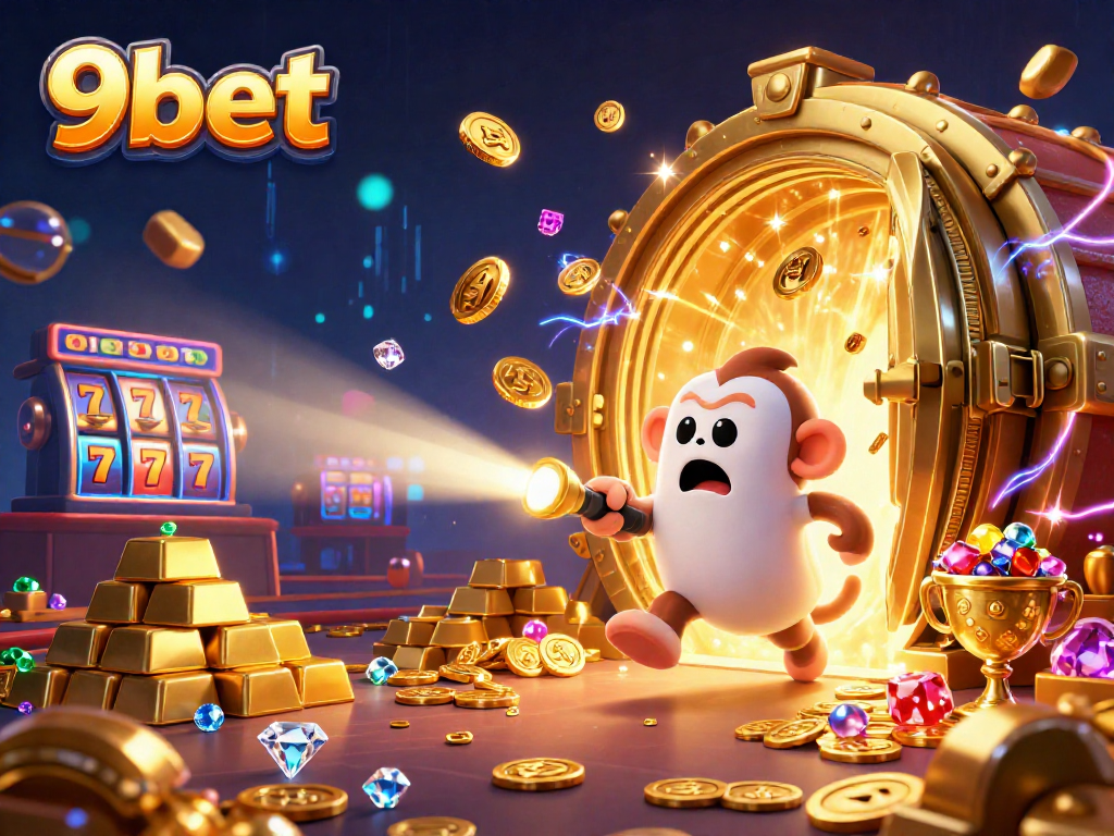 Engage with 9bet's thrilling haunted casino adventure featuring a playful ghost, treasure, and slot games.