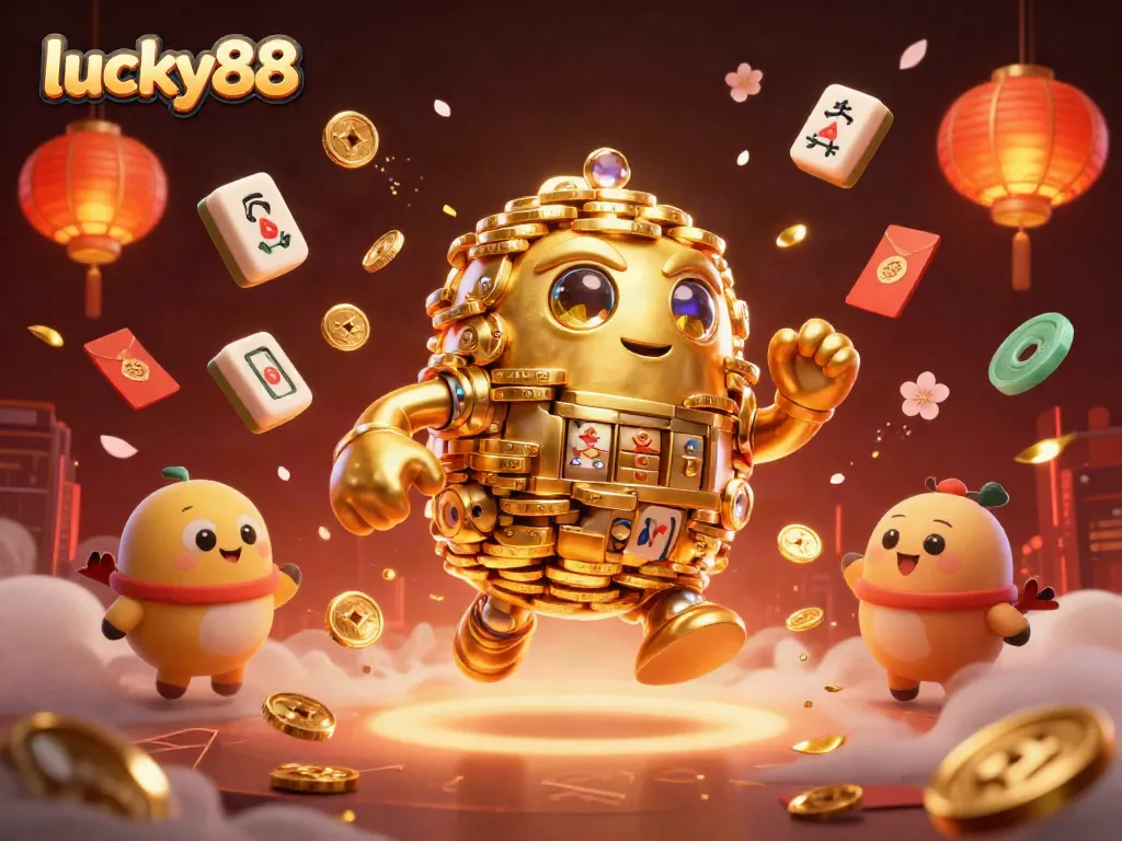 Experience the thrill of lucky88 with an engaging 3D casino scene filled with dynamic elements and vibrant energy.