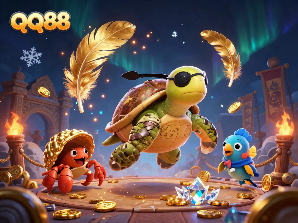 Experience thrilling poker action with qq88's vibrant 3D casino illustration featuring engaging characters.