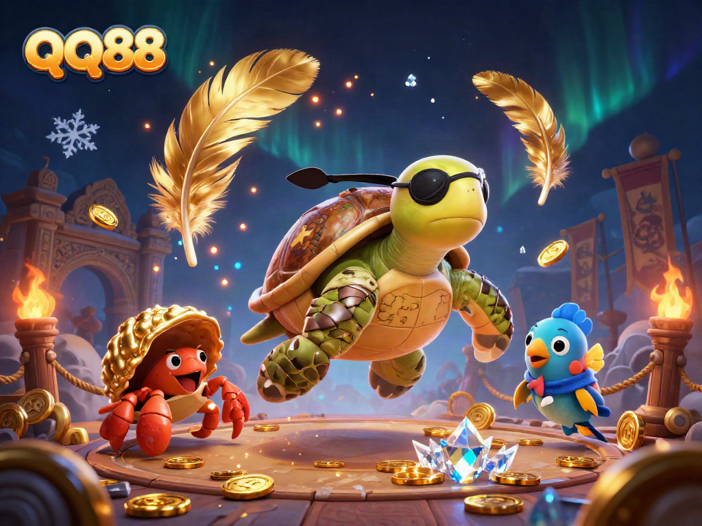 Experience thrilling poker action with qq88's vibrant 3D casino illustration featuring engaging characters.