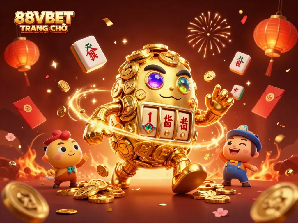 Experience the thrill of 88VBET TRANG CHỦ with dynamic golden golem action and casino elements.