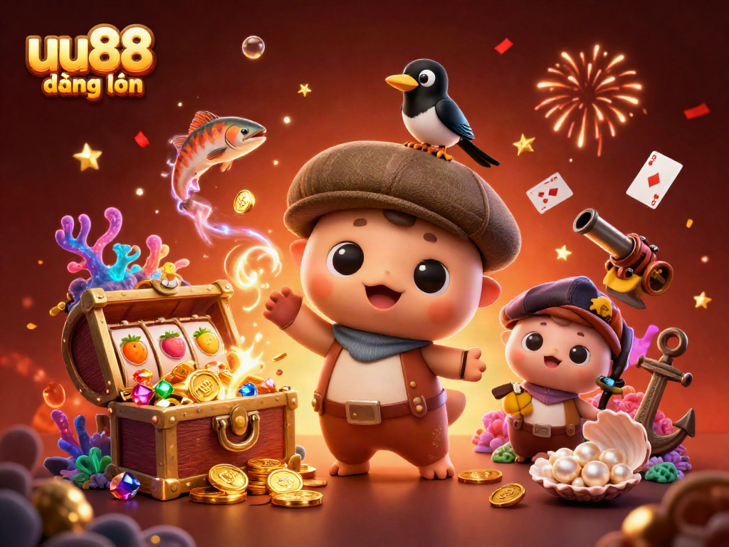 Experience the thrill of uu88 đăng nhập with vibrant casino elements and colorful characters.