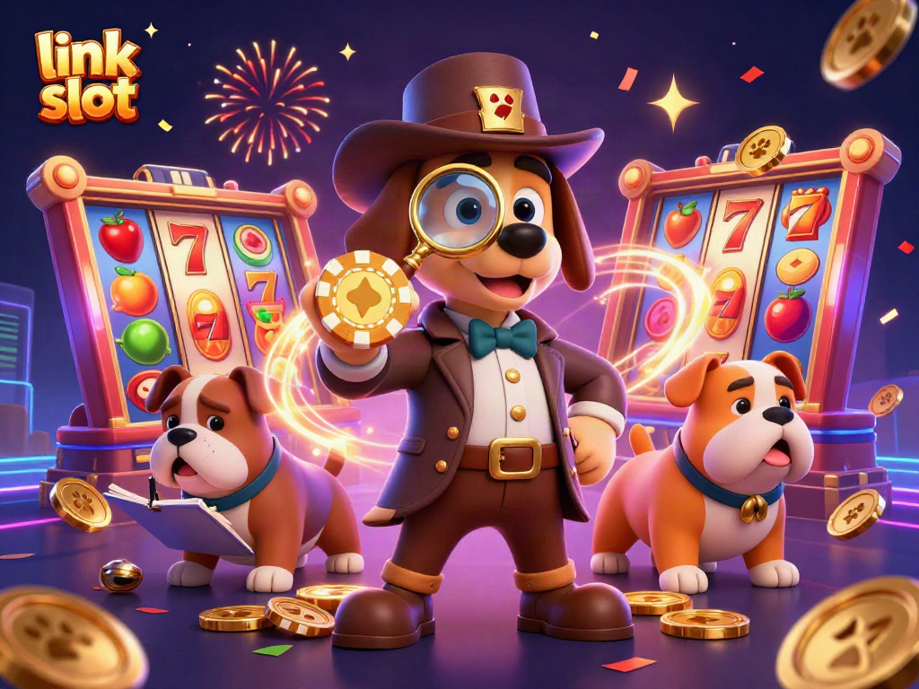 Engage with exciting link slot games featuring a detective and treasure clues in vibrant 3D