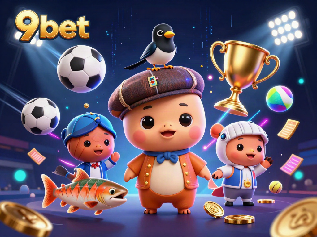 Experience the excitement of 9bet with vibrant characters and dynamic casino action.