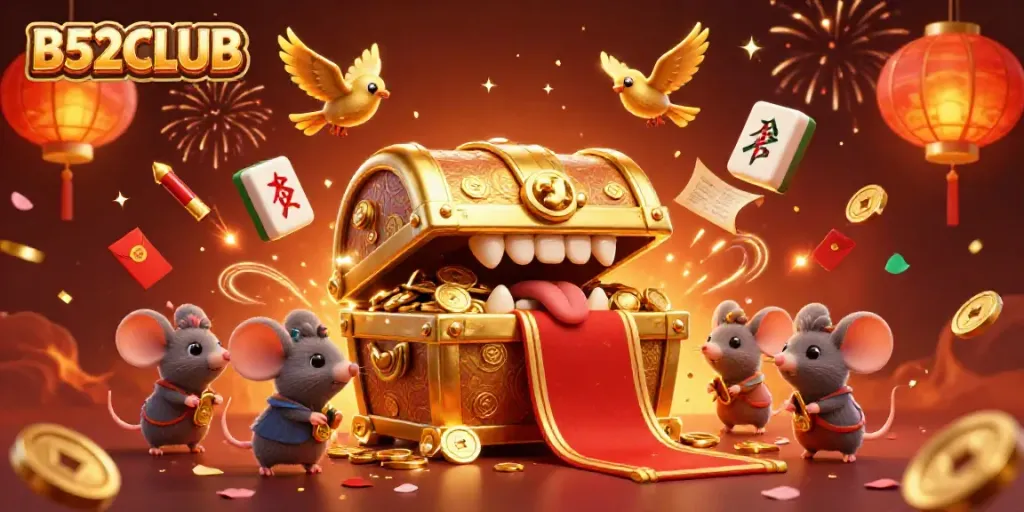 Play big at B52CLUB with vibrant casino elements celebrating winnings and adventures.