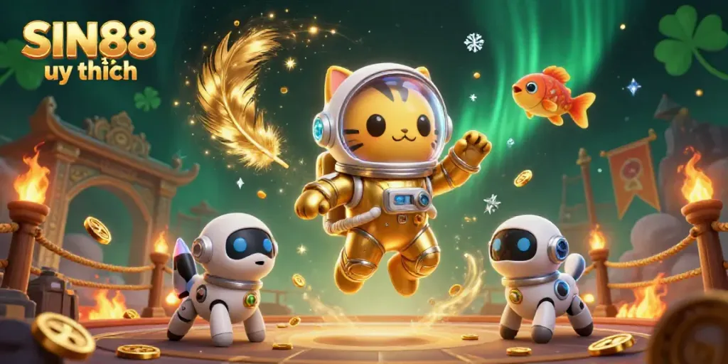 Engage with SIN88 uy tín in a vibrant 3D gaming universe filled with cosmic excitement and treasures.