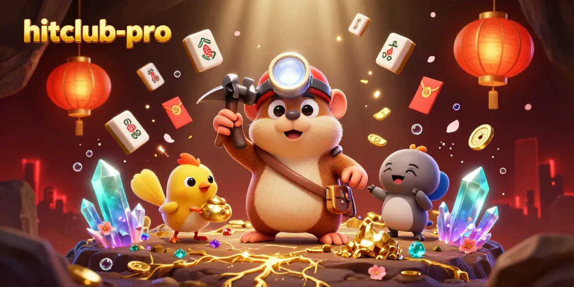 Experience excitement with hitclub-pro as a treasure hunter mole and canary explore a gem-filled cave.