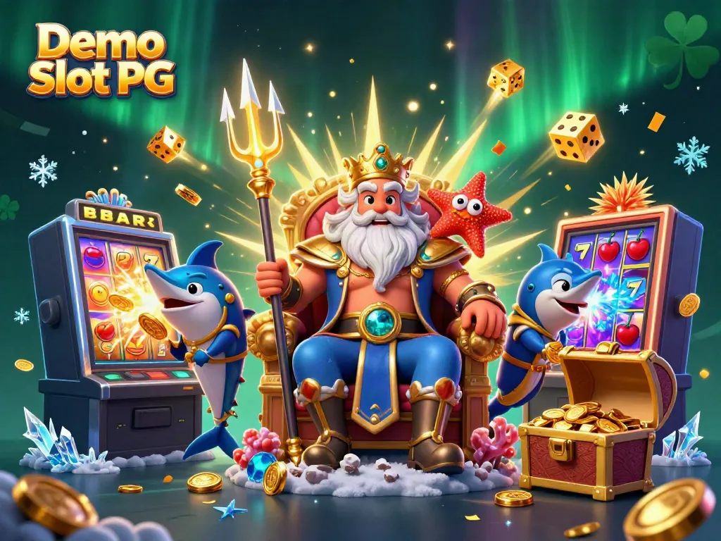 Experience the thrill of Demo Slot PG with vibrant animated characters and immersive slot machines bursting with action.