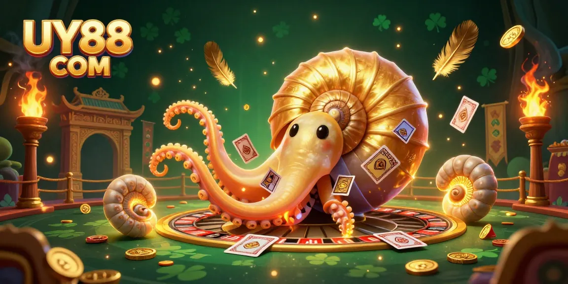 Experience thrilling games at UY88 COM with a vibrant 3D casino scene showcasing amazing effects.