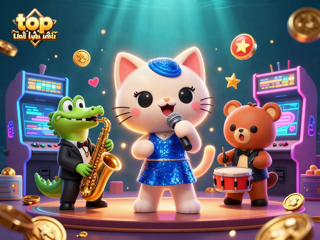 Experience the excitement of top nhà cái uy tín nhất featuring vibrant characters and casino elements.