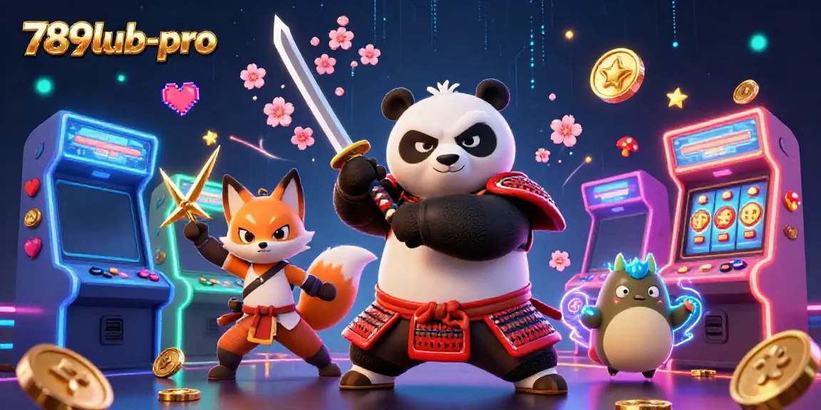Experience thrilling gaming adventures with 789lub-pro’s vibrant 3D casino illustration featuring dynamic characters.