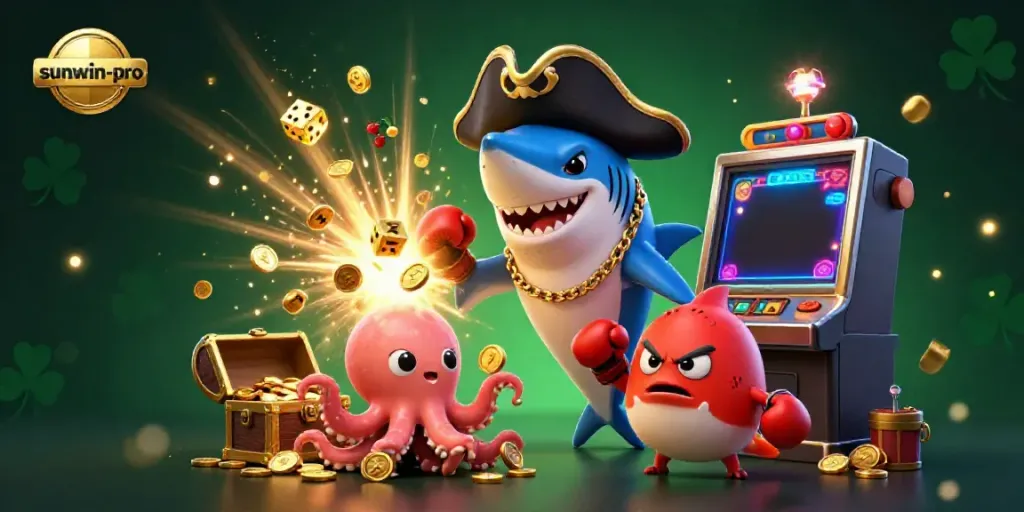 Spin the reels with sunwin-pro featuring vibrant characters and casino excitement
