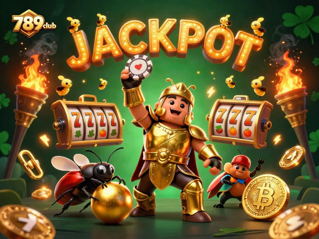 Engage with the thrilling moment at 789club as victory and jackpot await in a vivid casino scene.