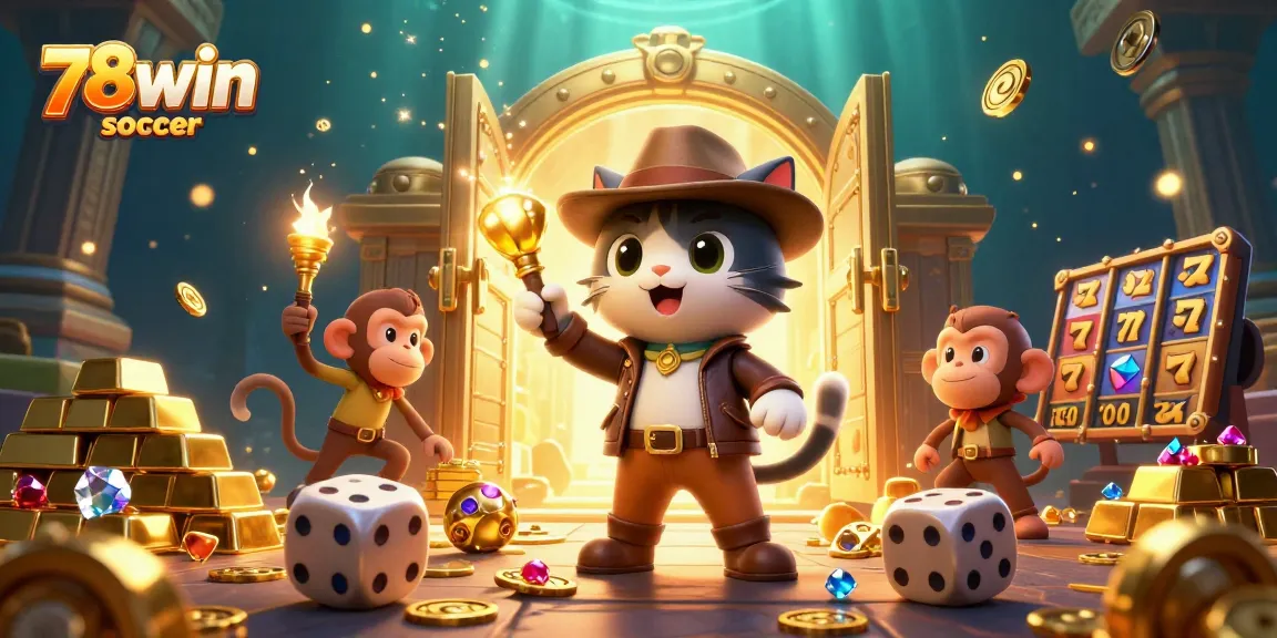 Engage in thrilling wins with 78win soccer's vibrant 3D casino adventure.
