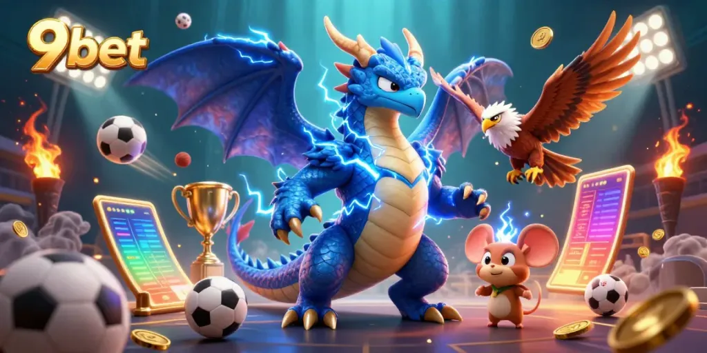 Engage with thrilling sports betting at 9bet with dynamic elements in a vibrant casino setting.