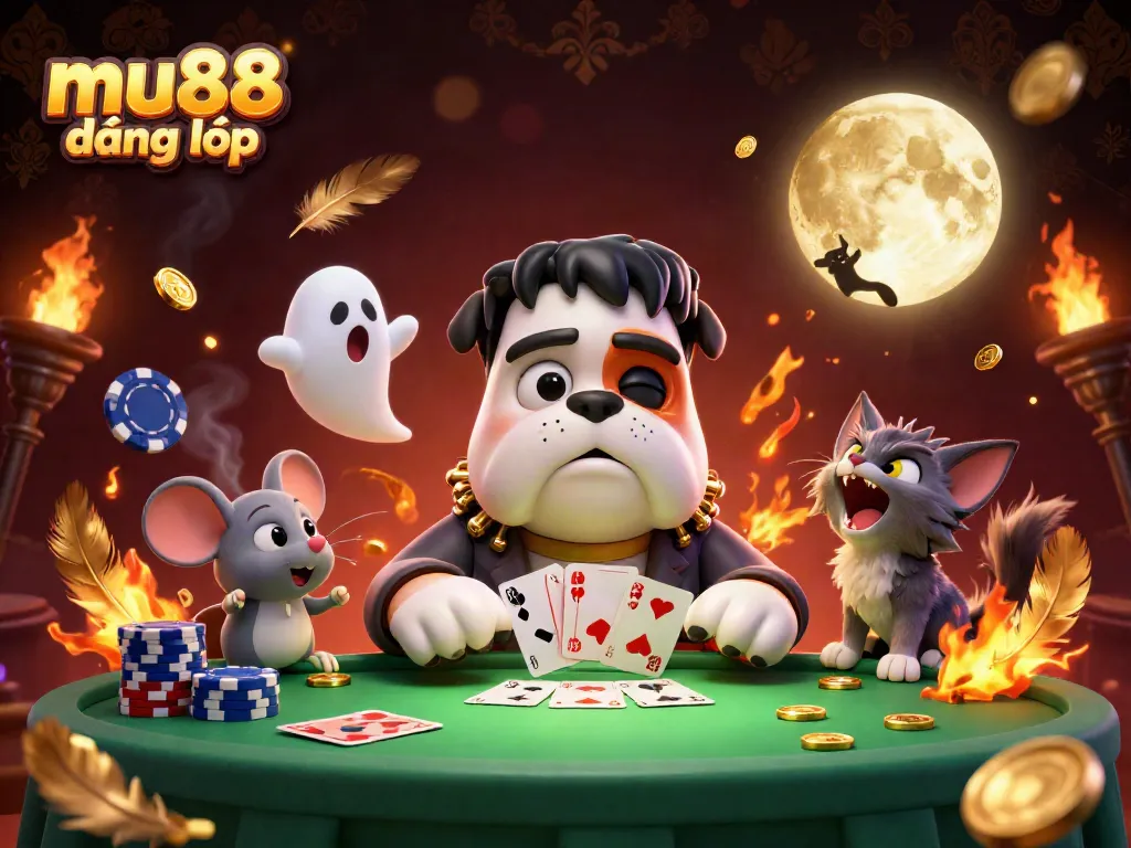 Experience the thrill of mu88 đăng nhập with vibrant characters and dynamic casino elements illustrating a lively gaming atmosphere.